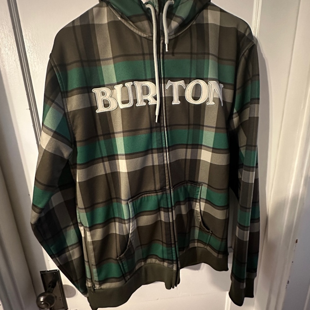 Burton Plaid Hoodie - Green and Brown